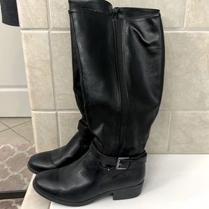 Croft & Barrow calf high black boots (8M) with ortholote eco zip up